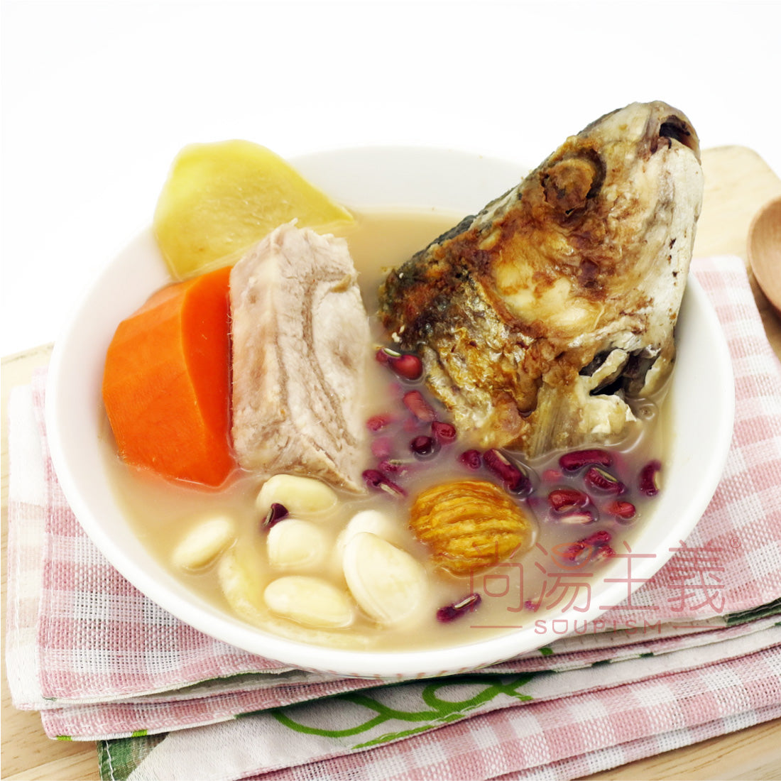 【粉葛赤小豆扁豆鯪魚湯】(不連湯料) 老火湯包