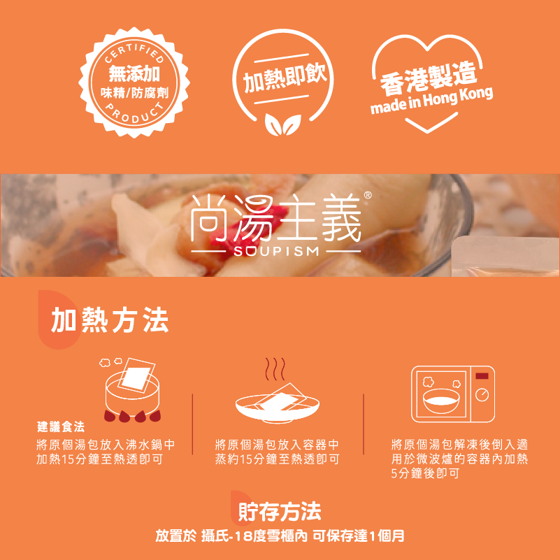 👑皇牌【瑤柱花膠螺片百合燉椰皇水】