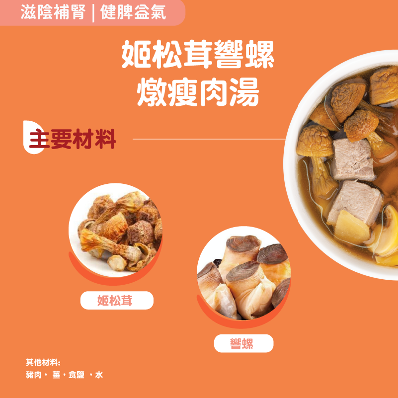 【姬松茸響螺燉瘦肉湯】