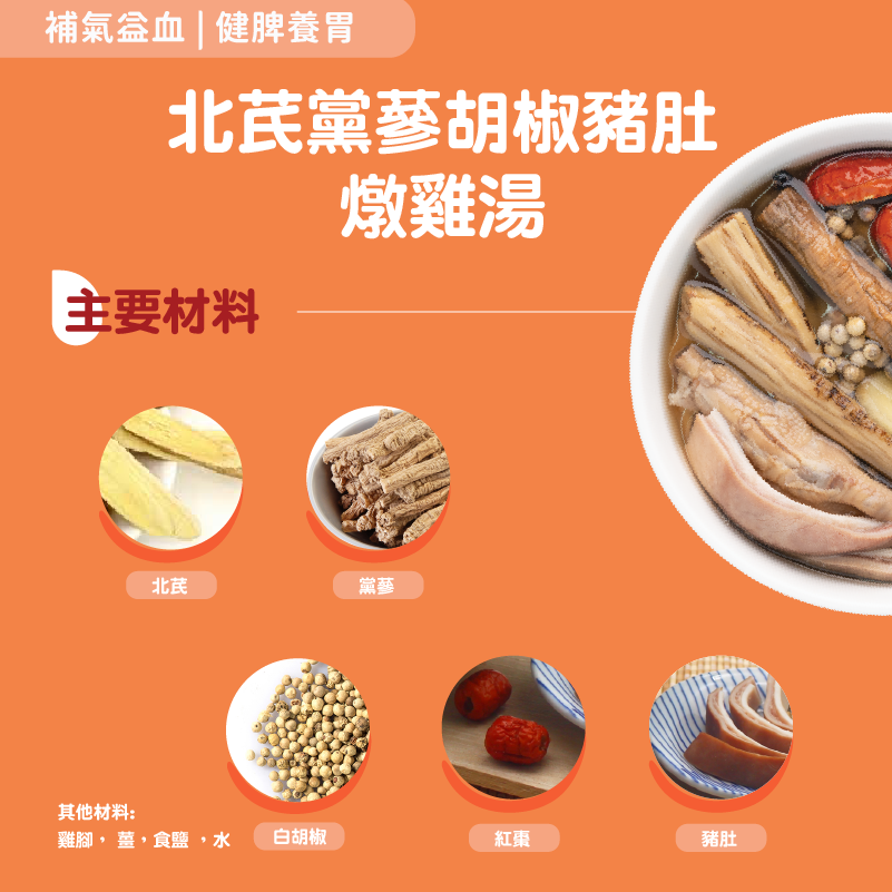 【北芪黨蔘胡椒豬肚燉雞湯】