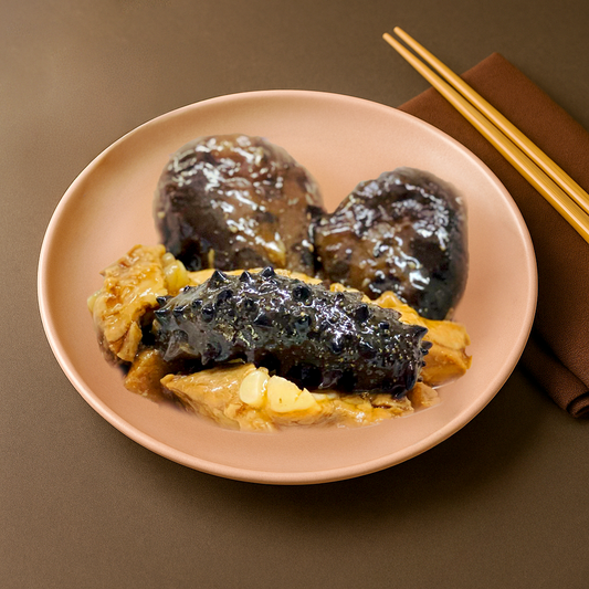 原隻遼參花菇炆豬軟骨｜餸菜包