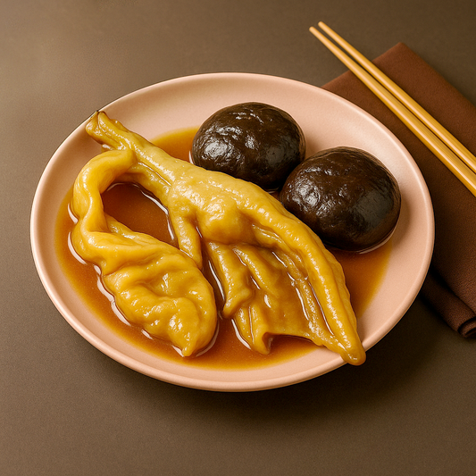 原隻花膠筒花菇炆鵝掌｜餸菜包