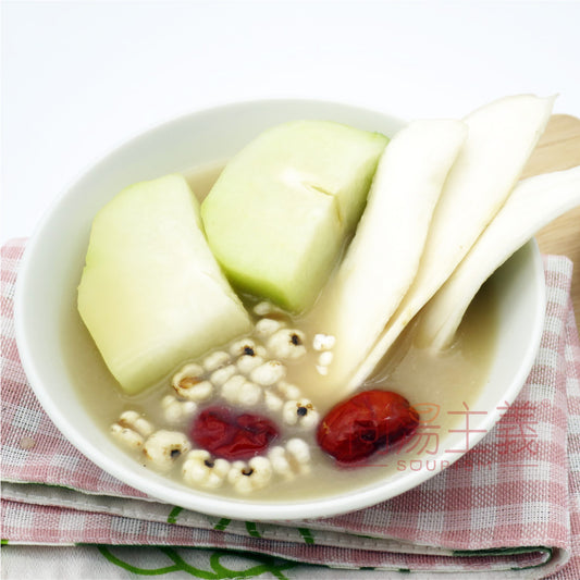 【佛手瓜淮山薏米瘦肉湯】(不連湯料) 老火湯包